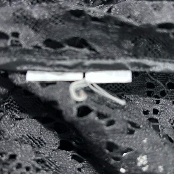 BOMBER JACKET Sz XXL (estimated) Jacket Open Lace Elastic Hem & Cuffs Satin Trim - Picture 7 of 8